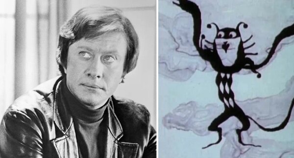 Андрей Миронов стал прототипом Чёрного кота из мультика "Голубой щенок". Фото © ИТАР-ТАСС. Кадр из фильма "Голубой щенок", режиссёр Ефим Гамбург, сценаристы Юрий Энтин, Дьюла Урбан / Kinopoiskatomic:embed 2
