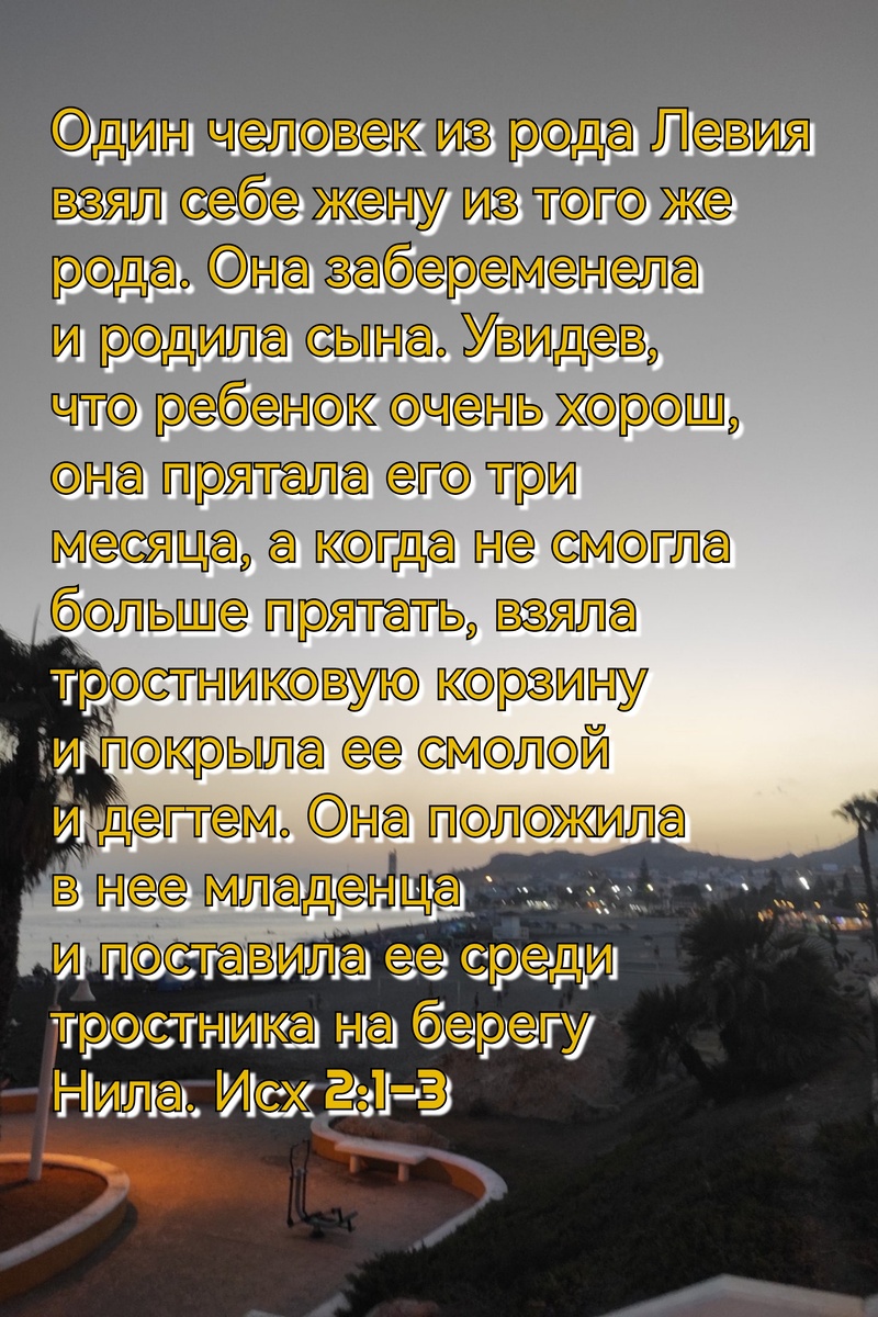 Книга Исход, Глава 2, Стихи 1-3.