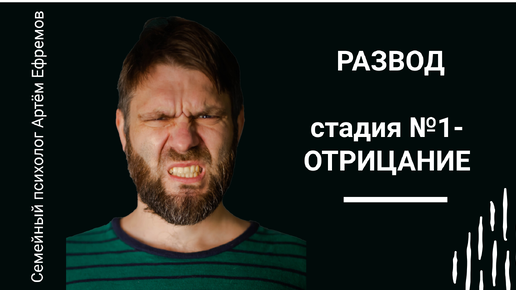 Стадии развода. Стадия №1 - ОТРИЦАНИЕ. Семейный психолог Артём Ефремов