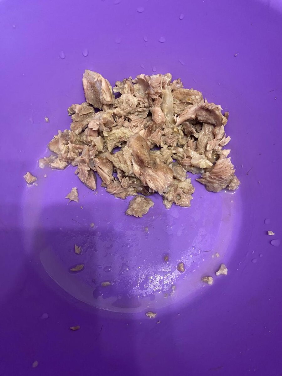 Измельчаем мясо.