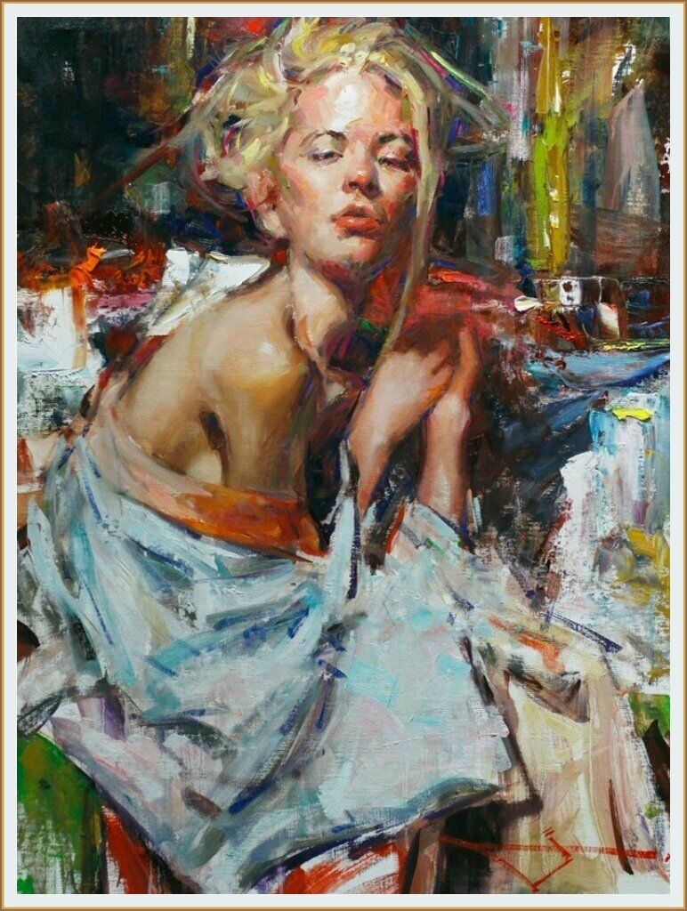 Картина художника Кевина Бейлфасса / Kevin Beilfuss под названием Айя 24 X 48 - Масло


