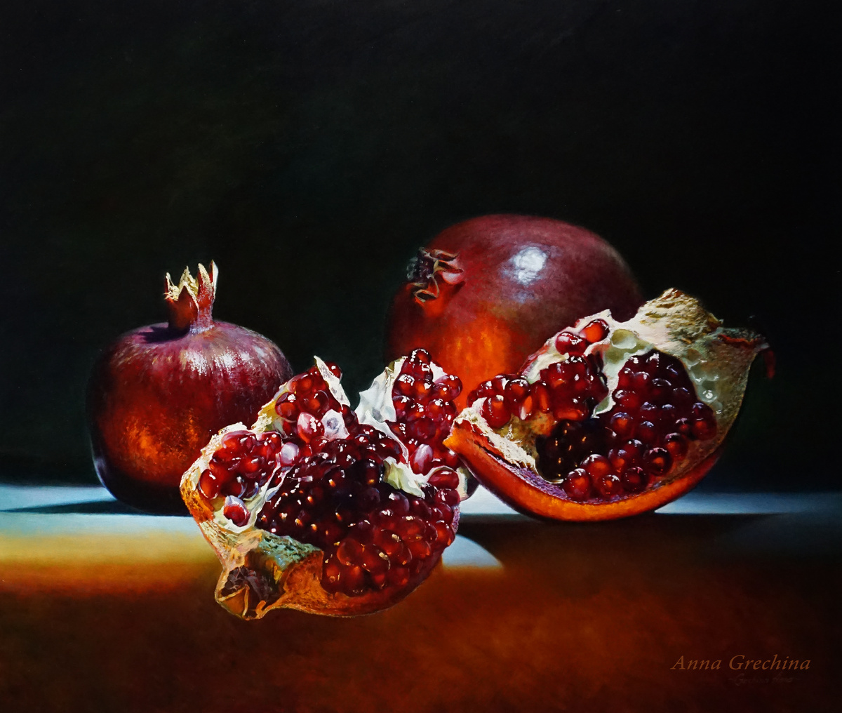 Художник Анна Гречина. Картина "Сила граната". Холст, масло. 