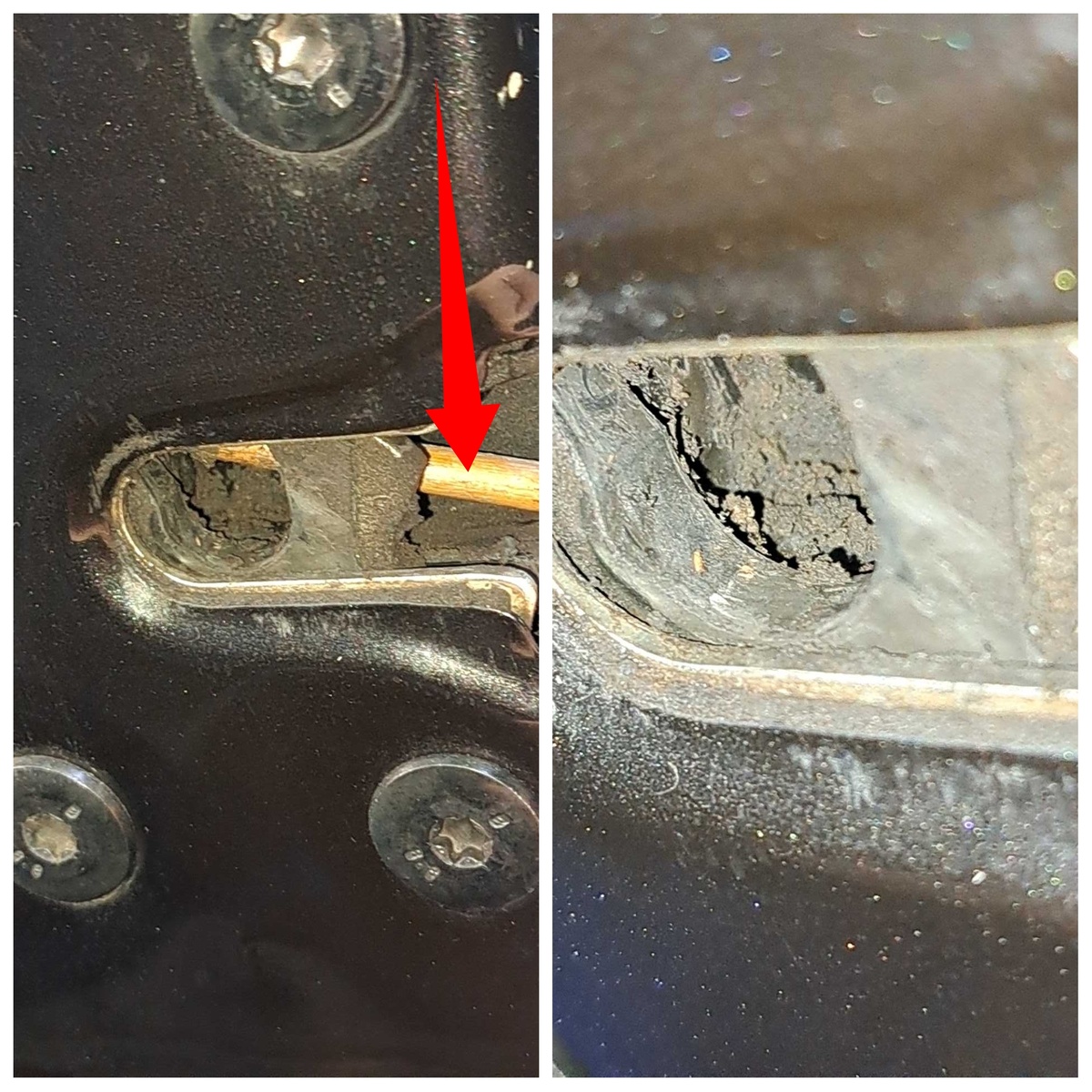 Первые попытки очистки замка от грязи показали ее наличие в замке.