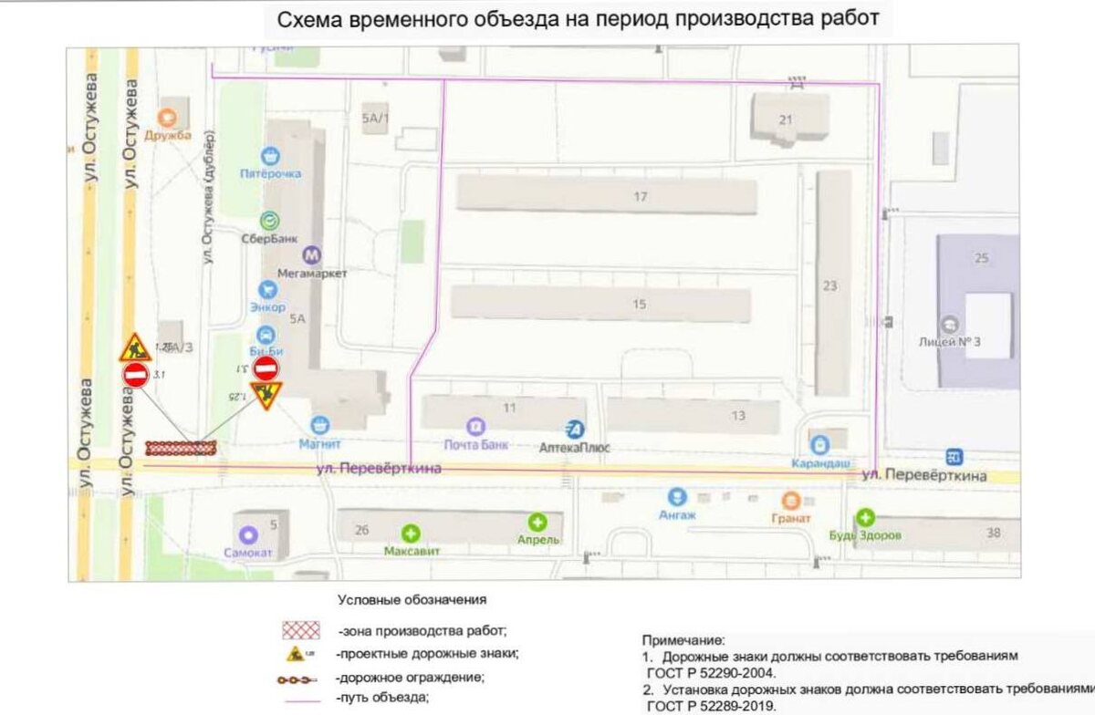Схема движения. 