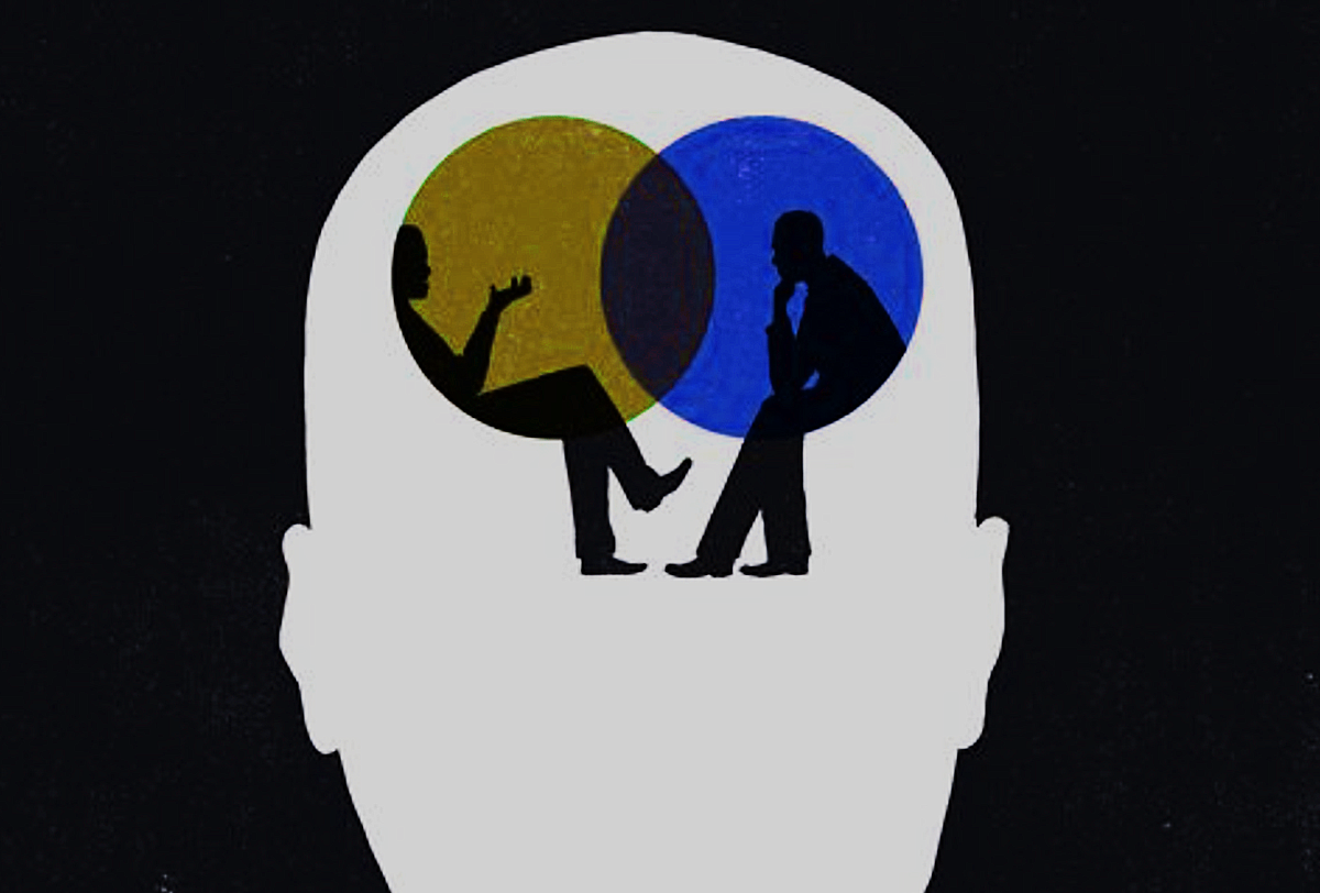 Разговор внутренних конфликтных частей. Изображение с pinterest.com