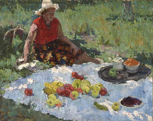 «Отдых на траве», 1962. Виктор Васильевич Непьянов