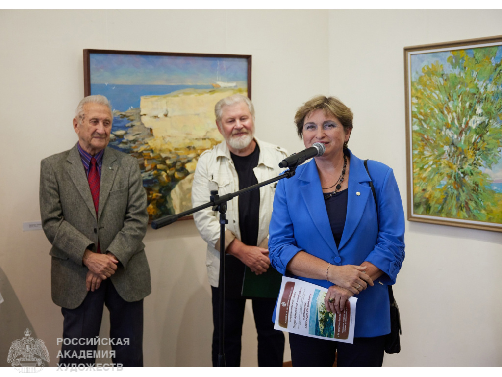 Выставка «Поэзия Крымского побережья» Александра Максименко в Российской академии художеств (Пречистенка, 21). Фото: Виктор Берёзкин, пресс-служба РАХ.