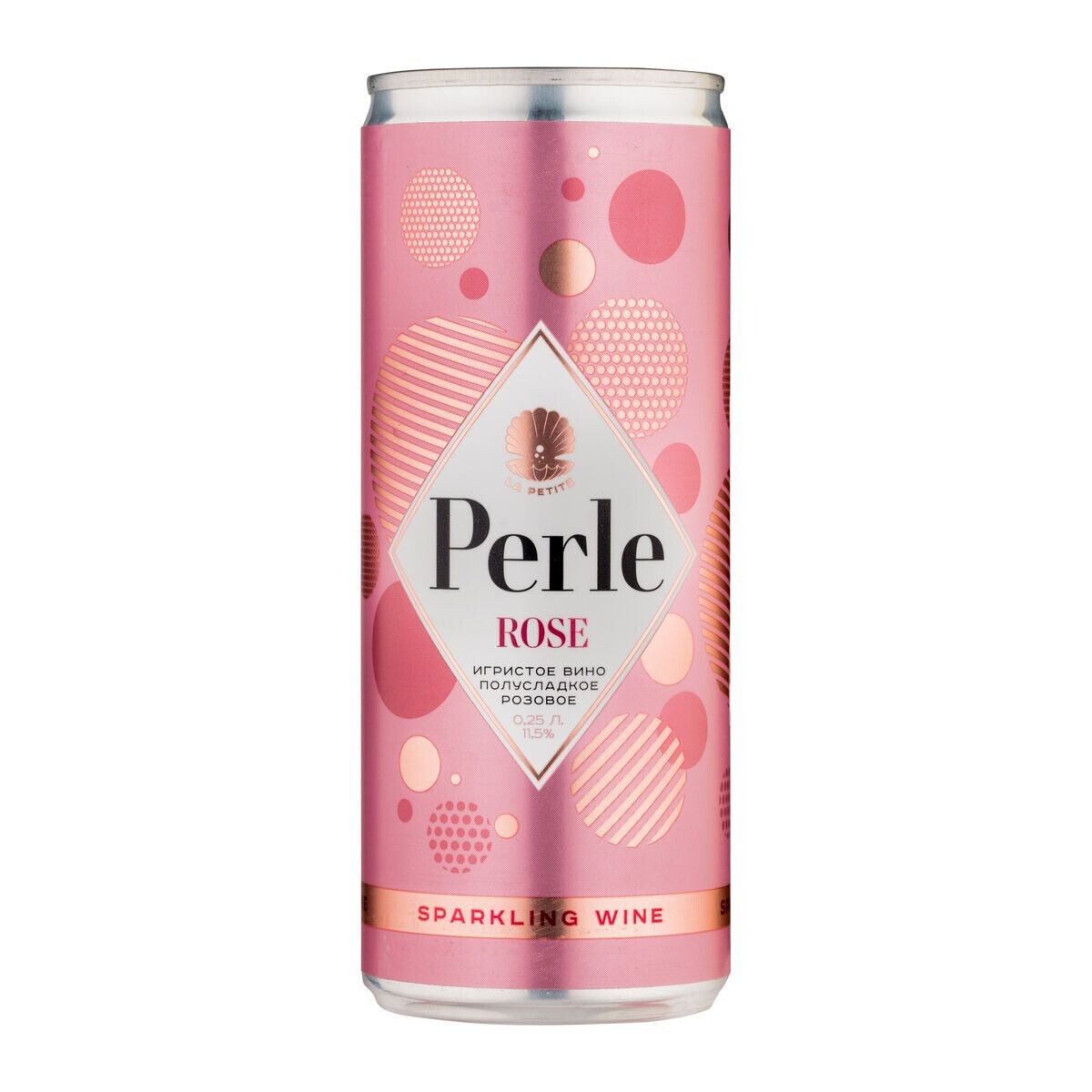 Игристое вино полусладкое розовое Perle 2021 от "Союз - Вино".