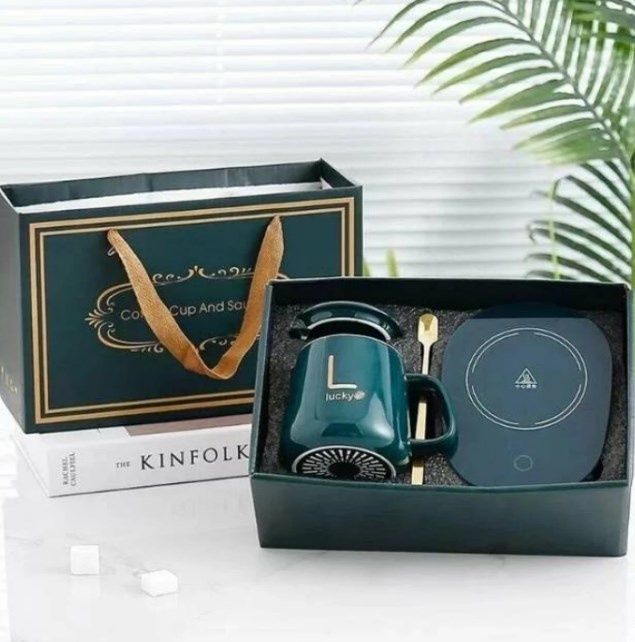 Подарочный набор Lucky кружка с подставкой для подогрева