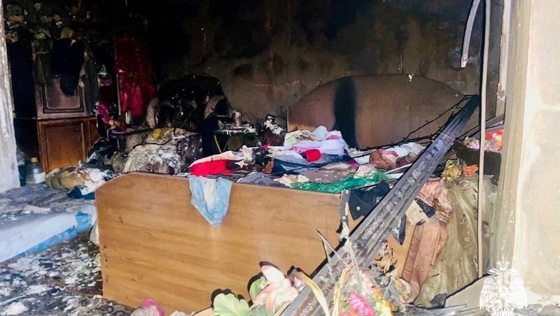     Последствия пожара в Георгиевском округе Фото: МЧС по Ставропольскому краю /