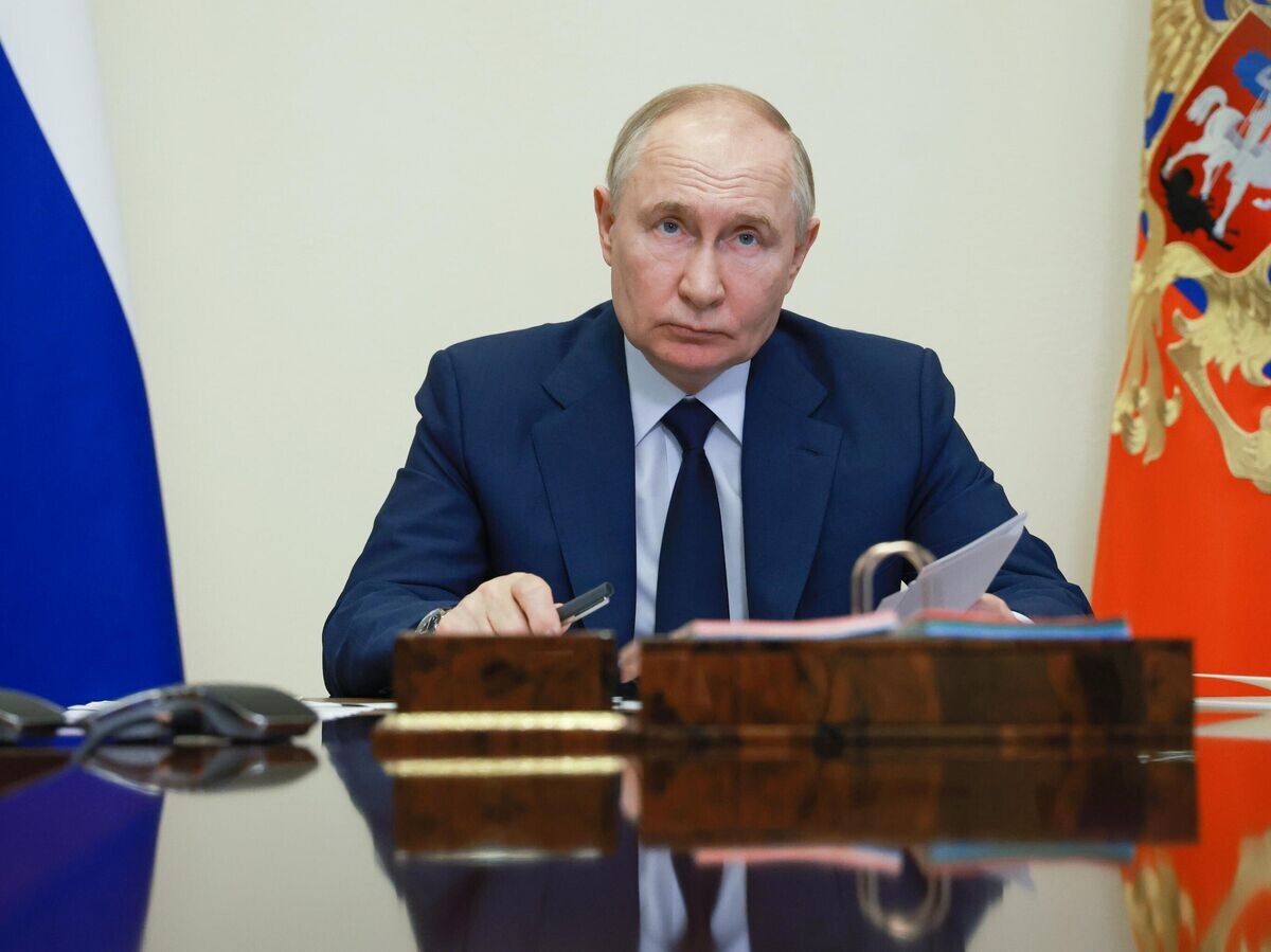    Президент РФ Владимир Путин© РИА Новости . POOL/Вячеслав Прокофьев