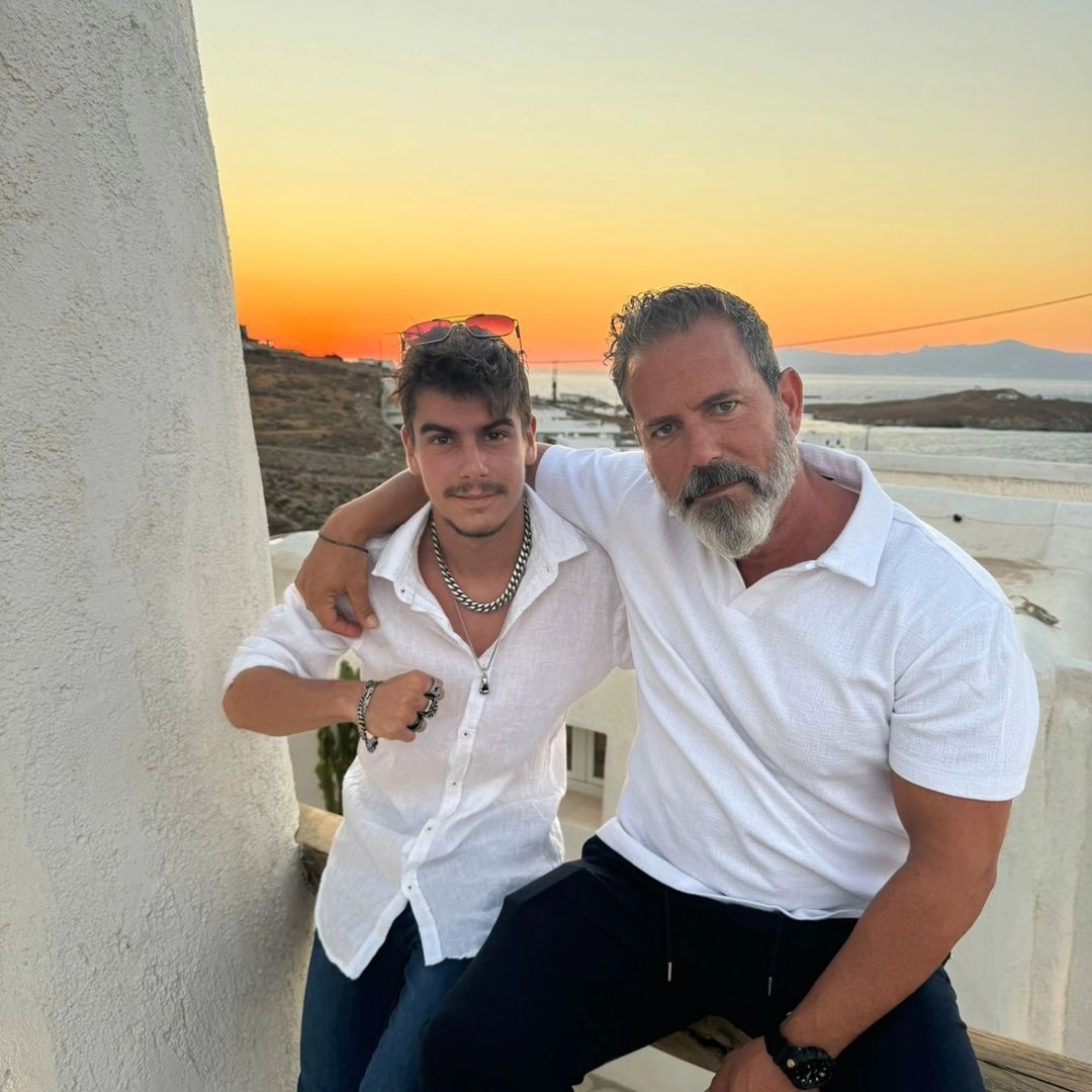 Роберто Мачеллари с сыном 