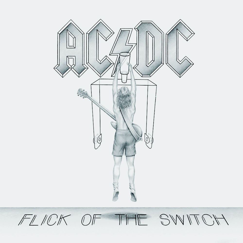Обложка и диск альбома AC/DC - Flick Of The Switch (1983)