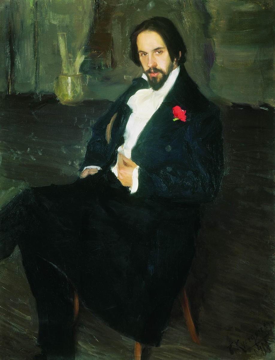 Б. Кустодиев. Портрет И. Я. Билибина, 1901 г.