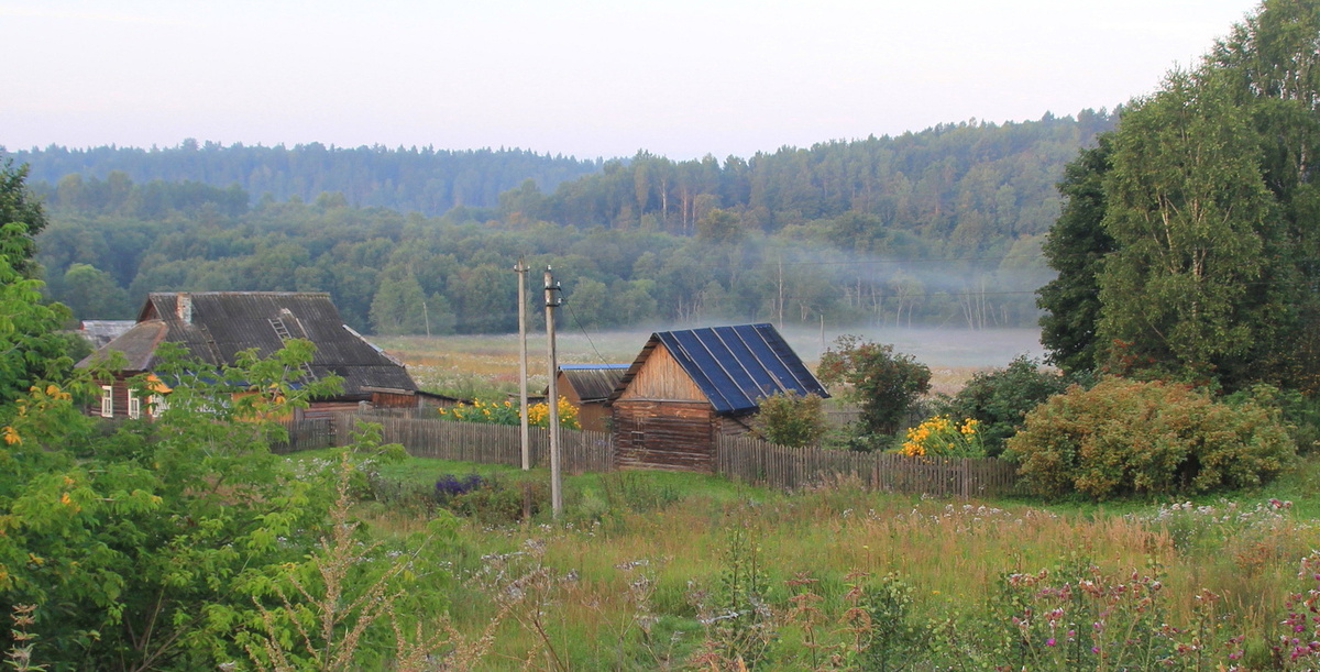 Летом в деревне. 