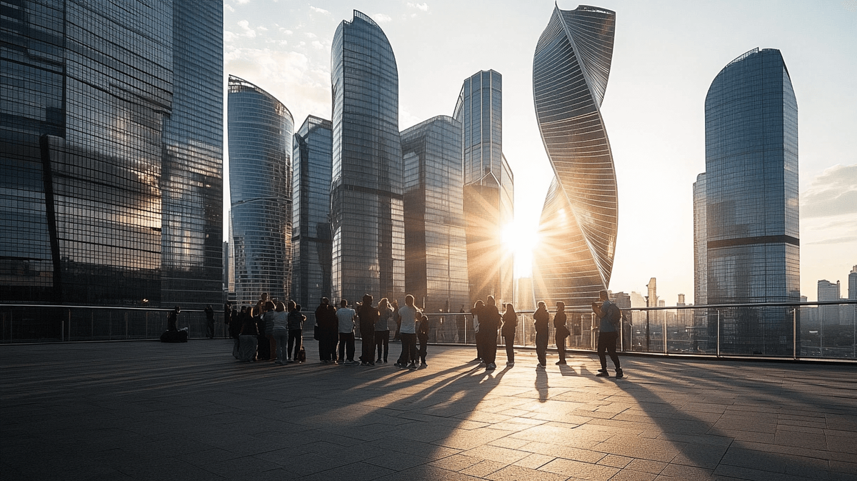 Москва-сити. Изображение сгенерировано с помощью нейросети Midjourney