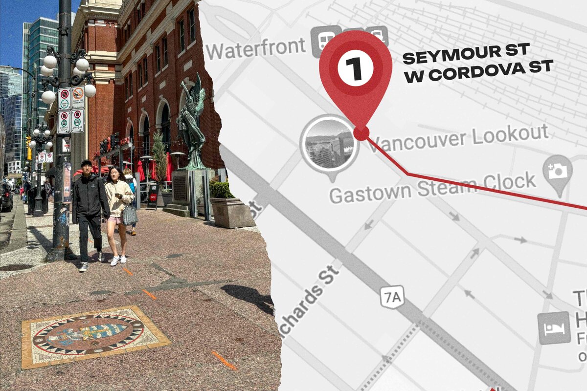 Расположение первой мозаики на маршруте