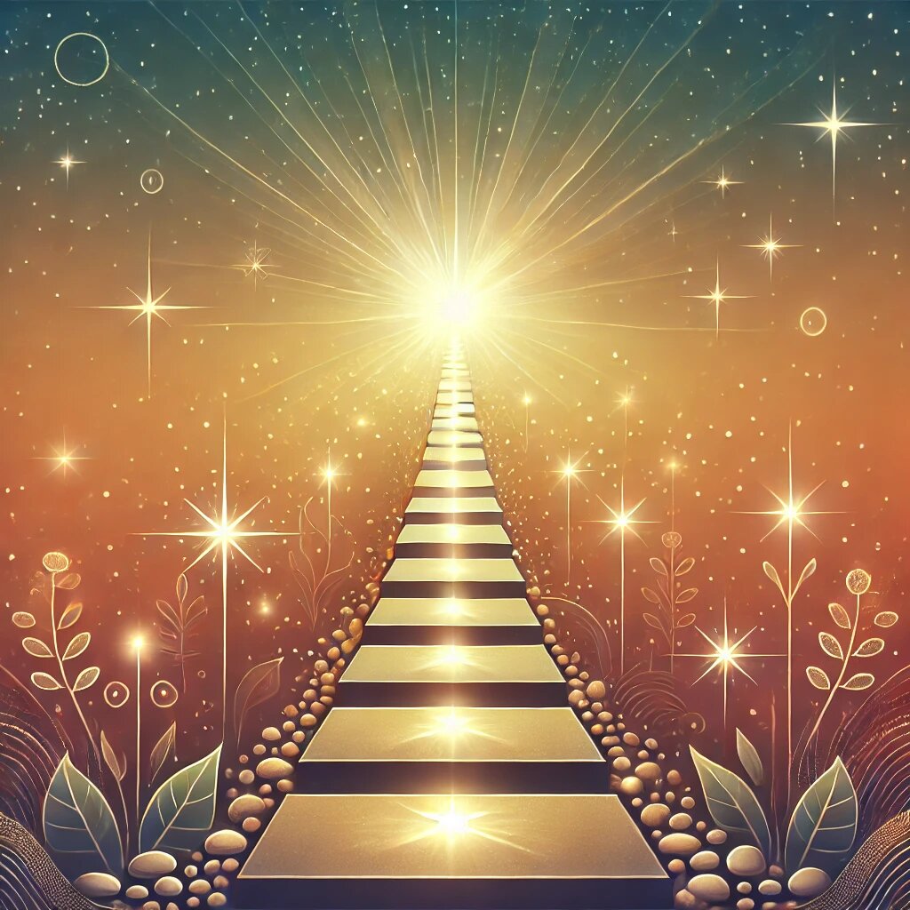 Данное изображение символизирует прогресс и достижение целей через простые, последовательные действия. 


