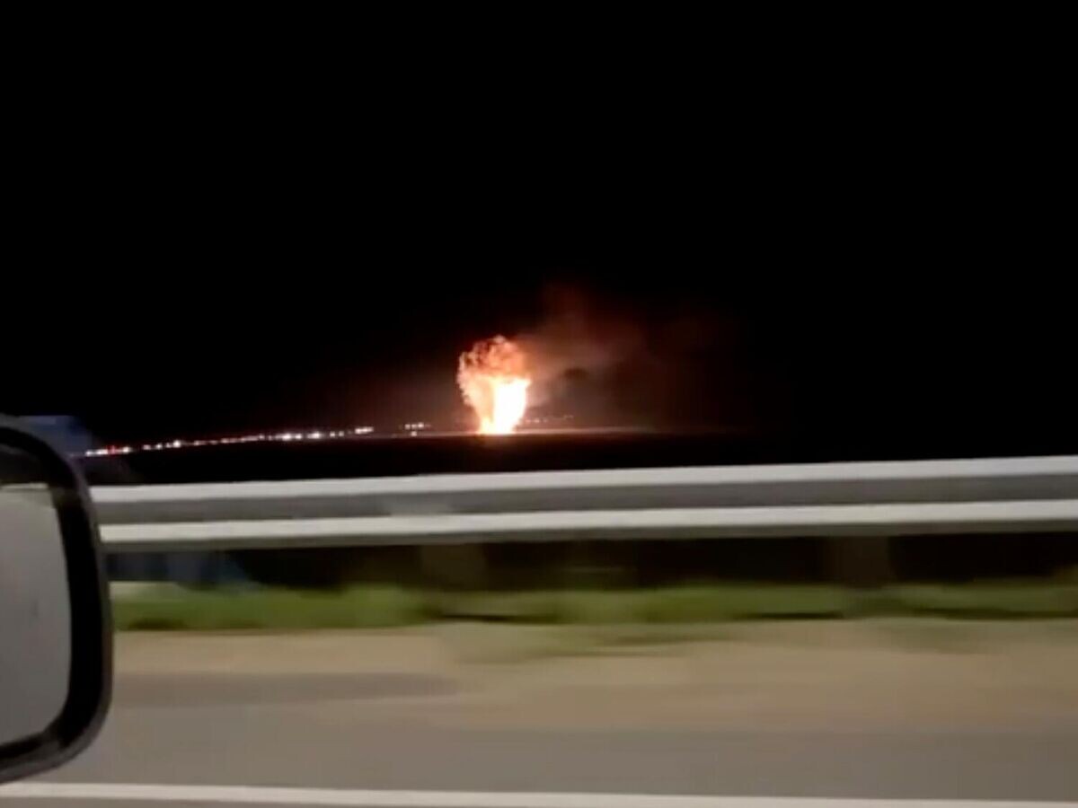    Место крушения бомбардировщика Ту-22М3 в Иркутской области© Кадр видео из соцсетей