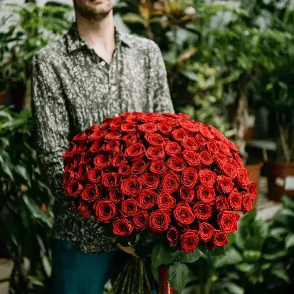   101 красная роза, 80 см, Эквадор от AzaliaNow Екатерина Луценко