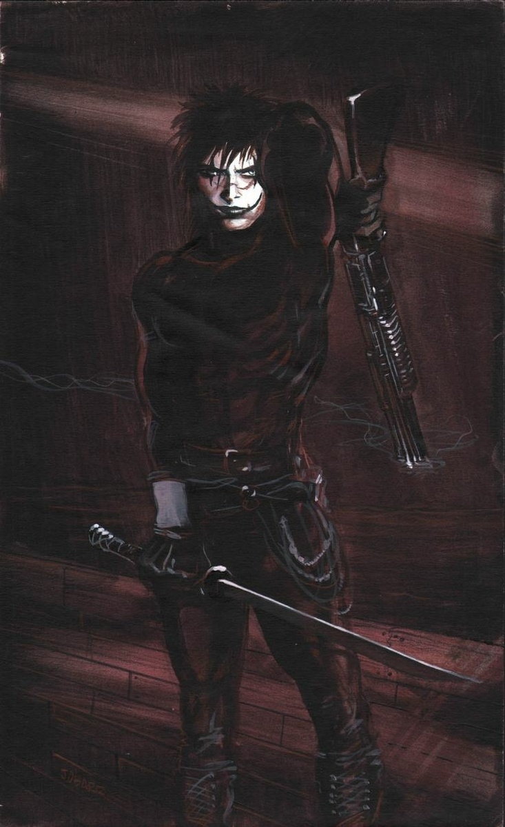 Обложка к оригинальному комиксу "Ворон" 