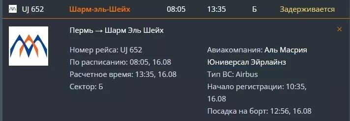     Источник: онлайн-табло аэропорта Большое Савино