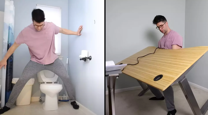 Да, в туалет он тоже стоя ходил. Ой дурак...