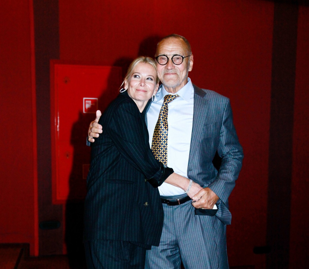    Юлия Высоцкая и Андрей Кончаловский в 2020 году