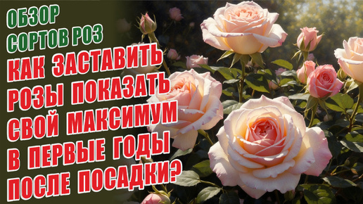 РОЗЫ. КАК ЗАСТАВИТЬ РОЗЫ ПОКАЗАТЬ СВОЙ МАКСИМУМ В ПЕРВЫЕ ГОДЫ ПОСЛЕ ПОСАДКИ. ЗАЩИТА ОТ СОЛНЦА И ТЕПЛОВОГО СТРЕССА. ОБЗОР СОРТОВ РОЗ!