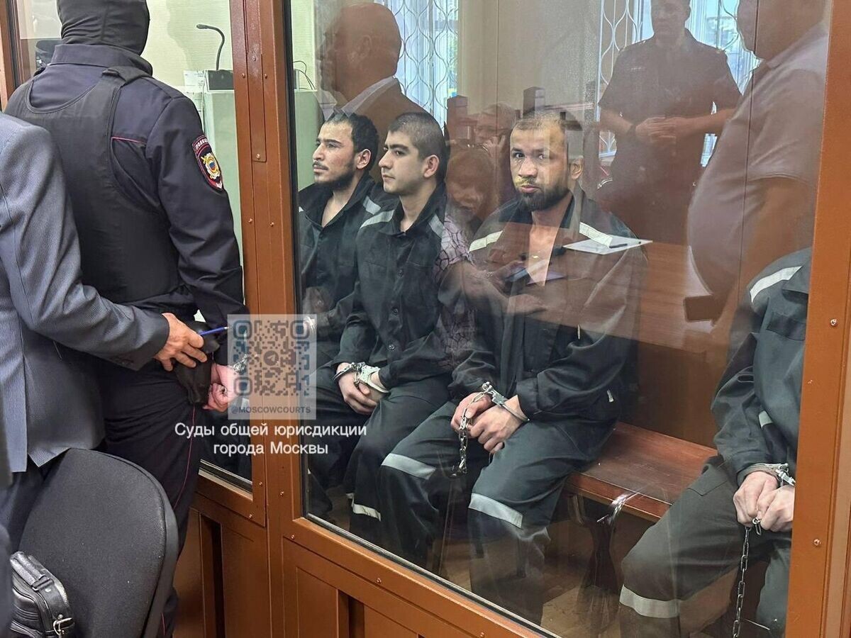    Фигуранты по делу о теракте в Крокус Сити Холл в Басманном районном суде Москвы© Фото : Суды общей юрисдикции города Москвы