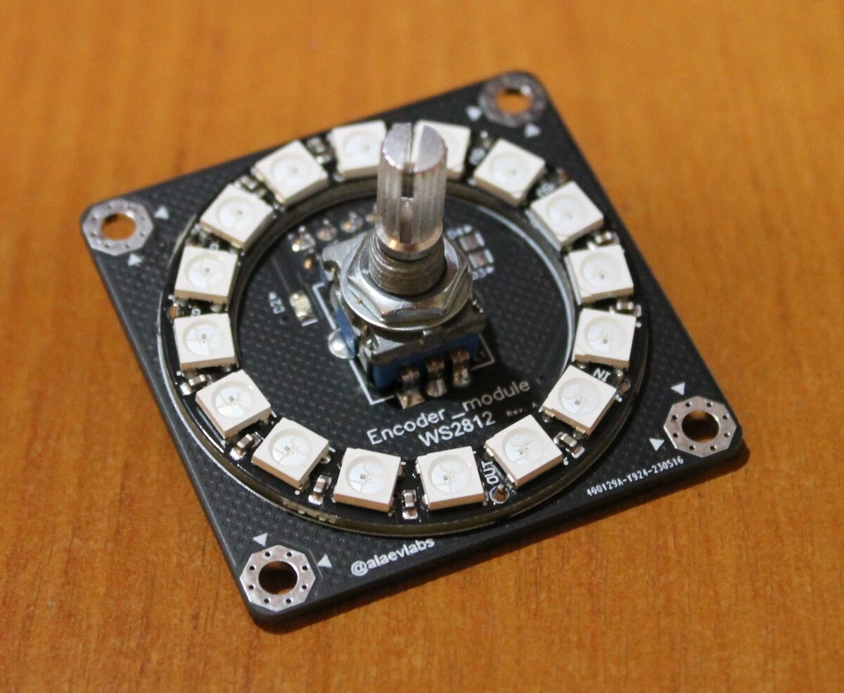 Модуль индикации и управления энкодером на базе WS2812