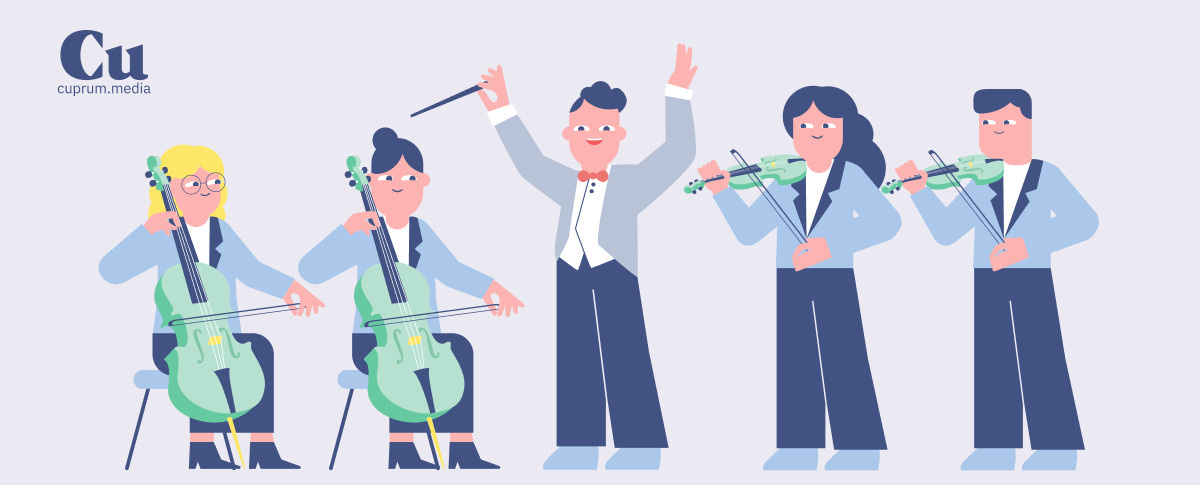 Эффективная команда как оркестр, играющий слаженно и красиво