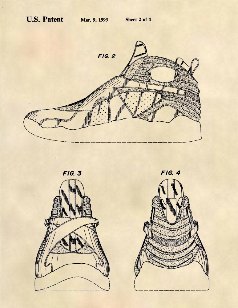 Страница патента Air Jordan VIII