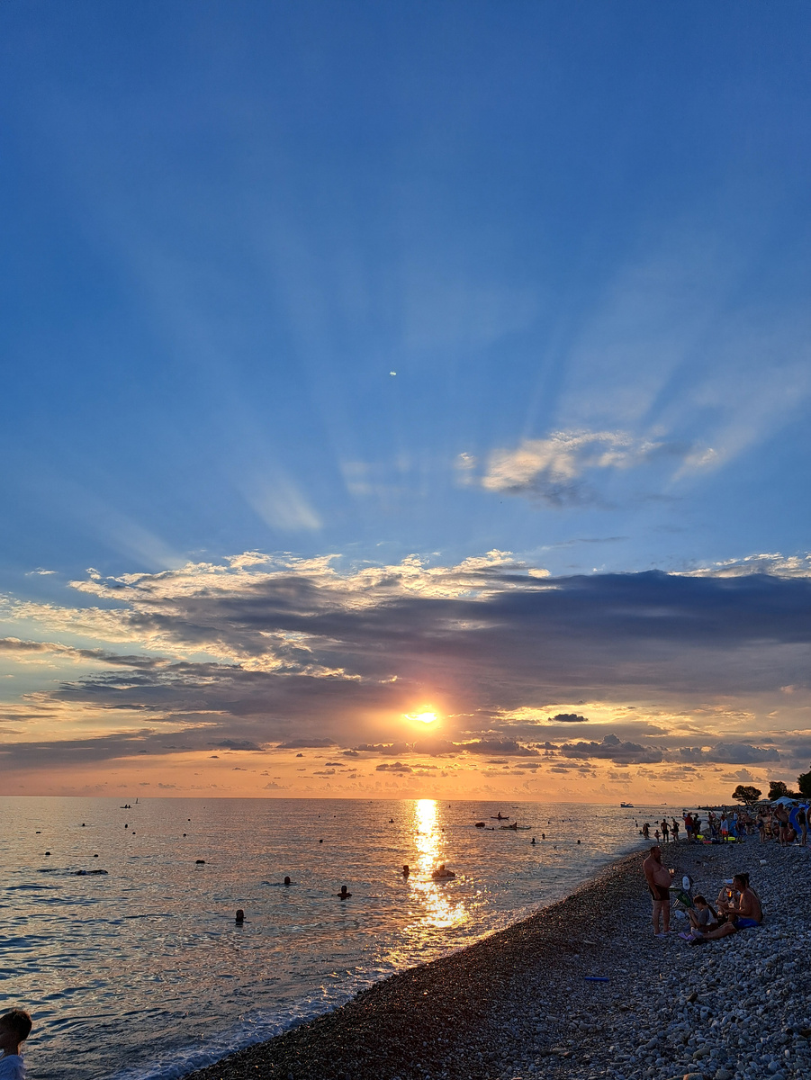 Закат на море