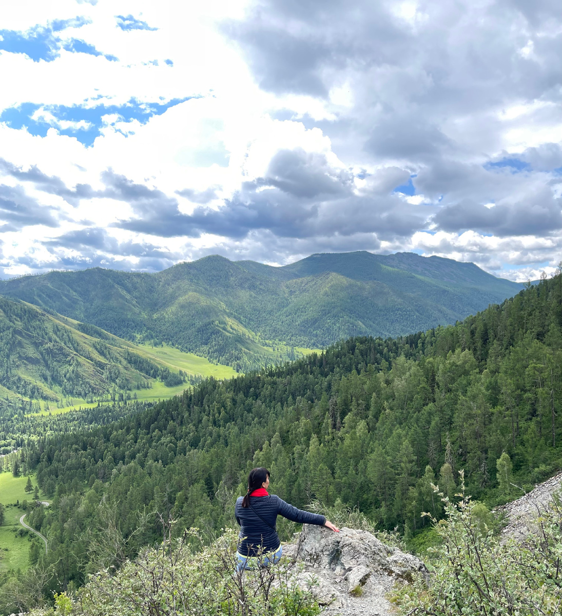 На перевале.