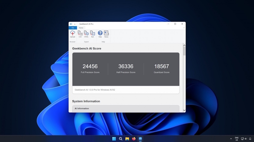 Geekbench AI Windows (C) Primate Labs