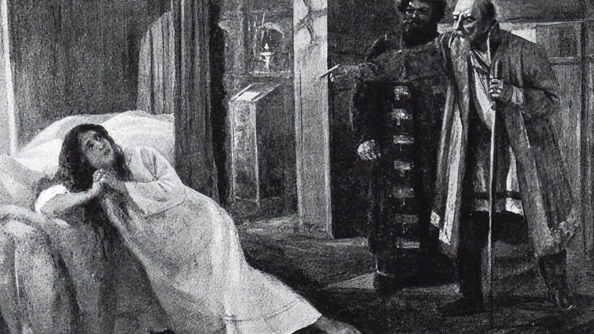 С. Егоров. Царь Иоанн Грозный приговаривает четвертую жену свою Марию Долгорукую к смерти.