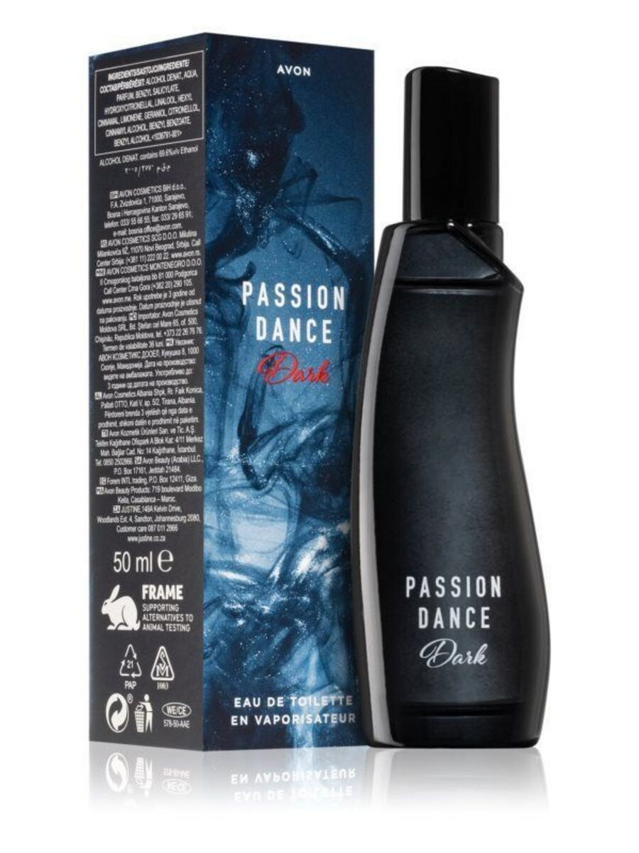 Всем привет! Я рада приветствовать вас в своем парфюмерном блоге. Сегодня я хочу вам рассказать про один аромат которого нет в наших Российских каталогах Avon а именно про Passion Dance Dark. Как вы поняли наверное уже приобрела я его через маркетплейс. Да все именно так я очень долго ходила во круг да около покупать или нет там парфюмерию так как я противник всех этих покупок в не официального сайта компании. Все таки любопытство меня убедило что нужно попробовать и вот он у меня. Давайте расскажу вам о нем. Познакомимся так сказать с этой туалетной водой рассмотрим его основные аккорды и его ноты. Вступление закончила и так начинаем. 
Основные аккорды
древесный
теплый пряный
кофейный
белые цветы
пудровый
цитрусовый
бальзамический

Принадлежит к группе цветочные.
Passion Dance Dark выпущен в 2021 году.

Ноты
Верхняя нота: Цветок апельсина; средняя нота: Кофе; базовая нота: Сандал.
И так что же касается меня и моего восприятия данного аромата. Я могу сказать что хочу его носить и взять пару флаконов в запас. Да аромат такой не обычный на мой нос вчера когда я его тестировала мне показалось что в аромате есть вишня прям горечь косточки вишни, а сей час когда начала писать статью нанесла его на себя и нет там этой вишни нет. Есть в нем цветы точно слышится цветочная нота кофе дает в сочетании с сандалом теплоту аромата. Мне кажется что ему подойдет холодная весна ранняя или дождливая холодная осень. Хотя я думаю что и летом в прохладные дни он будет прекрасно звучать конечно его можно носить и зимой как вы сами захотите. Я не делю ароматы по временам года и сезонам. Этот аромат именно такой можно назвать его все сезонным на мое восприятие и понимание. Что касается стойкости и шлейфа опять же дорогие мои читатели все мы разные и понимание раскрытие аромата у всех нас разное. Да этот аромат можно купить только через маркетплейс и пробника на него нет в моем случае я довольна покупкой. А покупать вам или нет решайте сами. Я делюсь только своим мнением и ощущением того или иного аромата. Что касается стойкости 4 - 5 часов на мне чуть не забыла об этом написать. Мои дорогие читатели, а на сегодня у меня все. Спасибо, что читаете и смотрите мои видео на моих каналах Ютуб и Дзен. Всем до новых встреч и пока.