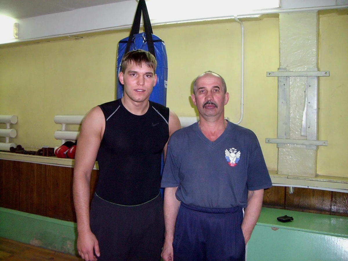 Рашид Аджигитов со своим первым тренером Евгением Фахретдиновым