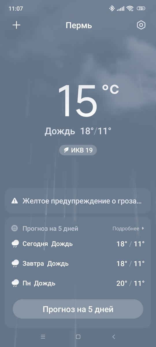 Холодно и мокро .