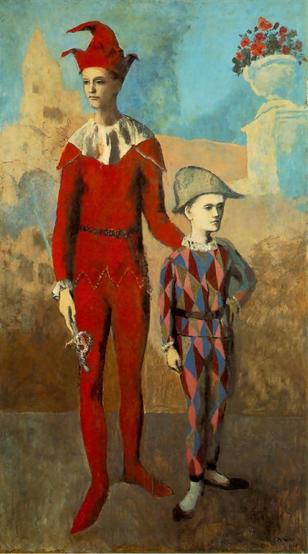 Пабло Пикассо. «Акробат и юный арлекин». 1905 г. Изображение отсюда: http://picassolive.ru