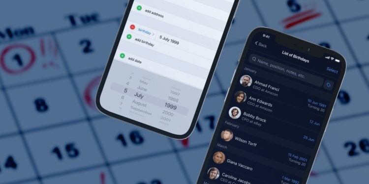    Айфон легко напомнит вам про дни рождения друзей, родных и близких. Изображение: nection.io