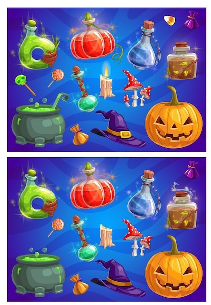 Игра на Хэллоуин "найди отличия"