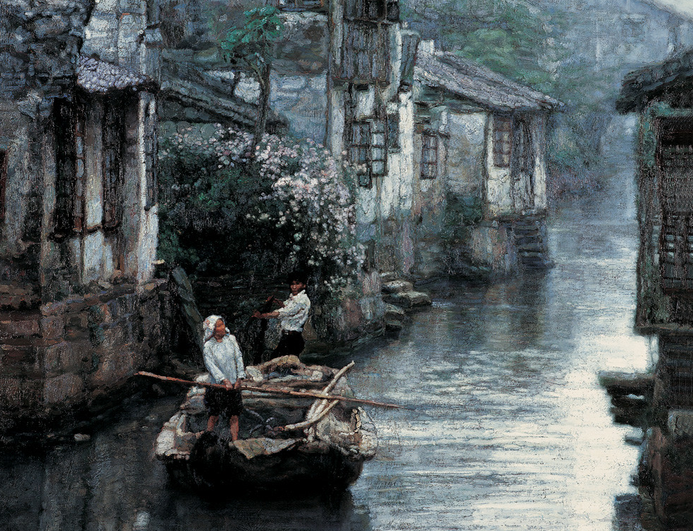 Пейзаж с лодкой