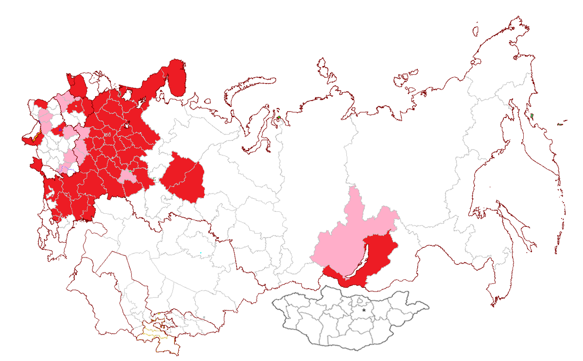 Так выглядит мир Негодяя сейчас. Прибавились Черноземье, Северный Кавказ, Кольский полуостров и Забайкалье, несколько регионов Поволжья