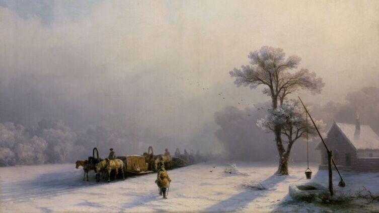    И. К. Айвазовского, «Зимний обоз в пути», 1857 г. Фото: общественное достояние