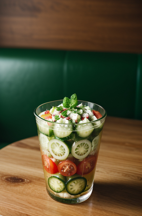 Освежающий салат из огурцов