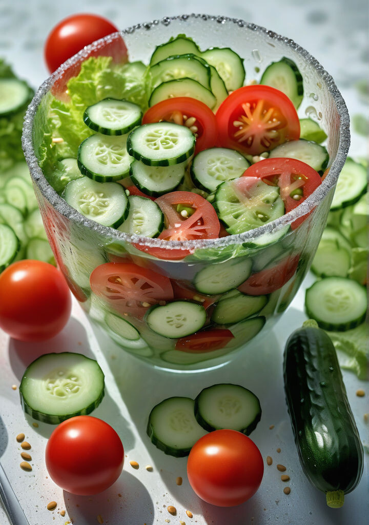 Освежающий салат из огурцов