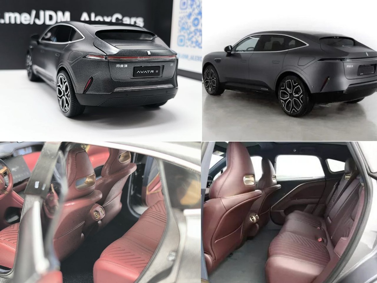 Красный цвет салона отражен на автомобиле в сером цвете. 