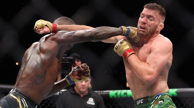    Исраэль Адесанья и Дрикус Дю Плесси. AFP